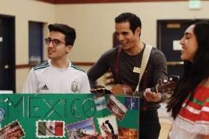 Hispanic students teach others about Mexico at a culture fair